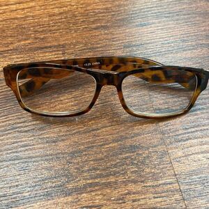 Adult Unisex Black & Brown Cheetah Print Full-Rimmed Reading Glasses One Size